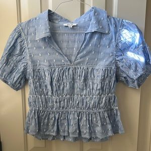 New, no tags, size medium, never been worn. Ruched and crop length